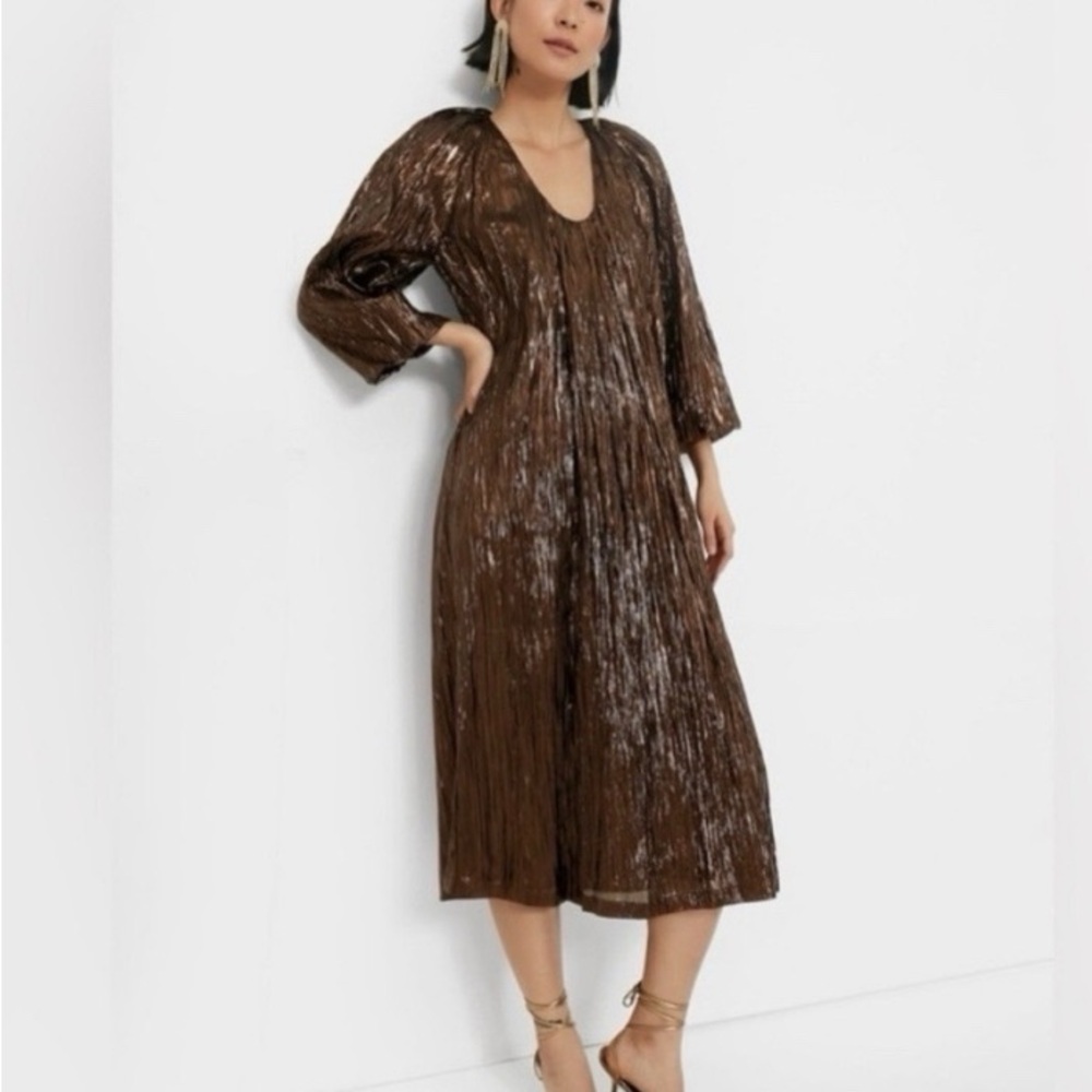 Hyacinth House Long Sleeve Brown Dress